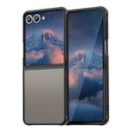 For Samsung Galaxy Z Flip7 5G Fan Dun Series TPU Hybrid PC Frosted Phone Case(Black)