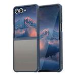 For Samsung Galaxy Z Flip7 5G Fan Dun Series TPU Hybrid PC Frosted Phone Case(Blue)