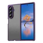 For Samsung Galaxy Z Fold7 5G Fan Dun Series TPU Hybrid PC Frosted Phone Case(Purple)