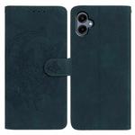 For Samsung Galaxy A07 5G Moonlit Butterfly Dance Pattern Embossed Leather Phone Case(Green)