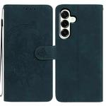 For Samsung Galaxy A17 5G Moonlit Butterfly Dance Pattern Embossed Leather Phone Case(Green)