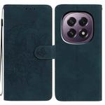 For OPPO A5 5G Global Moonlit Butterfly Dance Pattern Embossed Leather Phone Case(Green)