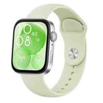 For Huawei Watch Fit3 / Fit4 / Fit4 Pro Nail Buckle Solid Color Silicone Watch Band(Green)