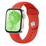 For Huawei Watch Fit3 / Fit4 / Fit4 Pro Nail Buckle Solid Color Silicone Watch Band(Red)