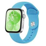 For Huawei Watch Fit3 / Fit4 / Fit4 Pro Nail Buckle Solid Color Silicone Watch Band(Sky Blue)