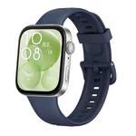 For Huawei Watch Fit3 / Fit4 / Fit4 Pro Colorful Buckle Solid Color Silicone Watch Band(Midnight Blue)