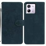 For Xiaomi Poco M7 Pro 5G Moonlit Butterfly Dance Pattern Embossed Leather Phone Case(Green)