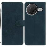For Redmi K80 / K80 Pro Moonlit Butterfly Dance Pattern Embossed Leather Phone Case(Green)