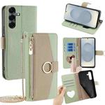 For Samsung Galaxy S25 5G Crossbody Litchi Texture Leather Phone Case(Green)