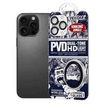 For iPhone 16 Pro / 16 Pro Max WK WTPC-012 Jungle Series Kinkong PVD Dual-color Metal Lens Protector Film(Black)