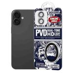 For iPhone 16 / 16 Plus WK WTPC-012 Jungle Series Kinkong PVD Dual-color Metal Lens Protector Film(Silver)