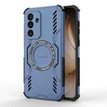 For Samsung Galaxy M56 5G Butterfly Armor MagSafe Magnetic Ring Shockproof Phone Case(Blue)