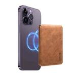 Denior V19 Magsafe Wallet Retro Texture Leather RFID Flip Card Holder Bag(Brown)