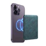 Denior V19 Magsafe Wallet Retro Texture Leather RFID Flip Card Holder Bag(Blue)