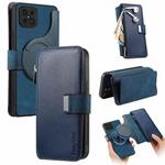 For OPPO A92s / Reno4 Z CaseNeo MagSafe RFID Anti-theft Zipper Wallet Retro Leather Phone Case(Blue)