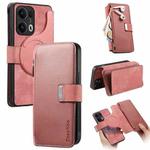 For OPPO Reno13 Pro CaseNeo MagSafe RFID Anti-theft Zipper Wallet Retro Leather Phone Case(Pink)
