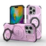 For iPhone 16 Pro Max J-20 Solid Color MagSafe Magnetic TPU+PC Phone Case(Pink)