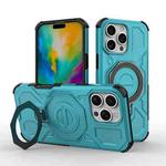 For iPhone 16 Pro Max J-20 Solid Color MagSafe Magnetic TPU+PC Phone Case(Lake Blue)