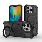 For iPhone 16 Pro Max J-20 Solid Color MagSafe Magnetic TPU+PC Phone Case(Black)