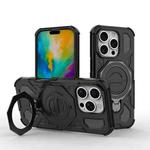 For iPhone 16 Pro J-20 Solid Color MagSafe Magnetic TPU+PC Phone Case(Black)