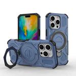 For iPhone 16 Pro J-20 Solid Color MagSafe Magnetic TPU+PC Phone Case(Blue)