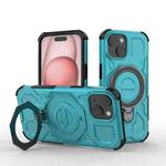 For iPhone 15 J-20 Solid Color MagSafe Magnetic TPU+PC Phone Case(Lake Blue)