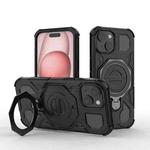 For iPhone 15 J-20 Solid Color MagSafe Magnetic TPU+PC Phone Case(Black)