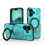 For iPhone 17 J-20 Solid Color MagSafe Magnetic TPU+PC Phone Case(Lake Blue)