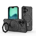 For iPhone 17 J-20 Solid Color MagSafe Magnetic TPU+PC Phone Case(Black)