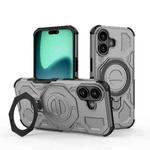 For iPhone 17 J-20 Solid Color MagSafe Magnetic TPU+PC Phone Case(Grey)
