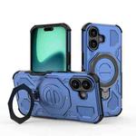 For iPhone 17 J-20 Solid Color MagSafe Magnetic TPU+PC Phone Case(Blue)