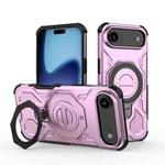 For iPhone 17 Air J-20 Solid Color MagSafe Magnetic TPU+PC Phone Case(Pink)