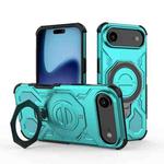 For iPhone 17 Air J-20 Solid Color MagSafe Magnetic TPU+PC Phone Case(Lake Blue)