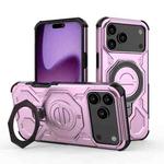 For iPhone 17 Pro Max J-20 Solid Color MagSafe Magnetic TPU+PC Phone Case(Pink)