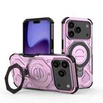 For iPhone 17 Pro J-20 Solid Color MagSafe Magnetic TPU+PC Phone Case(Pink)