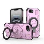 For iPhone 16e J-20 Solid Color MagSafe Magnetic TPU+PC Phone Case(Pink)