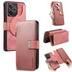 For Realme Neo7 CaseNeo MagSafe RFID Anti-theft Zipper Wallet Retro Leather Phone Case(Pink)
