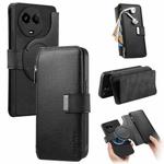 For Reamle 11 5G / 11X CaseNeo MagSafe RFID Anti-theft Zipper Wallet Retro Leather Phone Case(Black)
