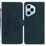 For Honor 400 Pro Global 160.8mm Moonlit Butterfly Dance Pattern Embossed Leather Phone Case(Green)