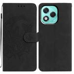 For Honor 400 Lite Global Moonlit Butterfly Dance Pattern Embossed Leather Phone Case(Black)
