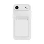 For iPhone 17 Air Skin Feel Card Contrast Color Button TPU Phone Case(White)