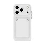 For iPhone 17 Pro Max Skin Feel Card Contrast Color Button TPU Phone Case(White)