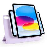 For iPad 2022 / 2025 Trifold Magnetic Split Acrylic Leather Tablet Case(Taro Purple)