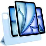 For iPad Air 11 2024 / 2025 Trifold Magnetic Split Acrylic Leather Tablet Case(Ice Blue)