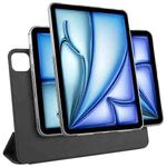 For iPad Air 11 2024 / 2025 Trifold Magnetic Split Acrylic Leather Tablet Case(Black)