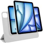 For iPad Air 11 2024 / 2025 Trifold Magnetic Split Acrylic Leather Tablet Case(Grey)