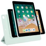 For iPad 9.7 2018 / 2017 / Air 2 / 1 Trifold Magnetic Split Acrylic Leather Tablet Case(Baby Green)