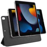 For iPad 10.2 2021 / 2020 / 10.5 2021 Trifold Magnetic Split Acrylic Leather Tablet Case(Black)
