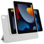 For iPad 10.2 2021 / 2020 / 10.5 2021 Trifold Magnetic Split Acrylic Leather Tablet Case(Grey)