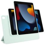 For iPad 10.2 2021 / 2020 / 10.5 2021 Trifold Magnetic Split Acrylic Leather Tablet Case(Baby Green)